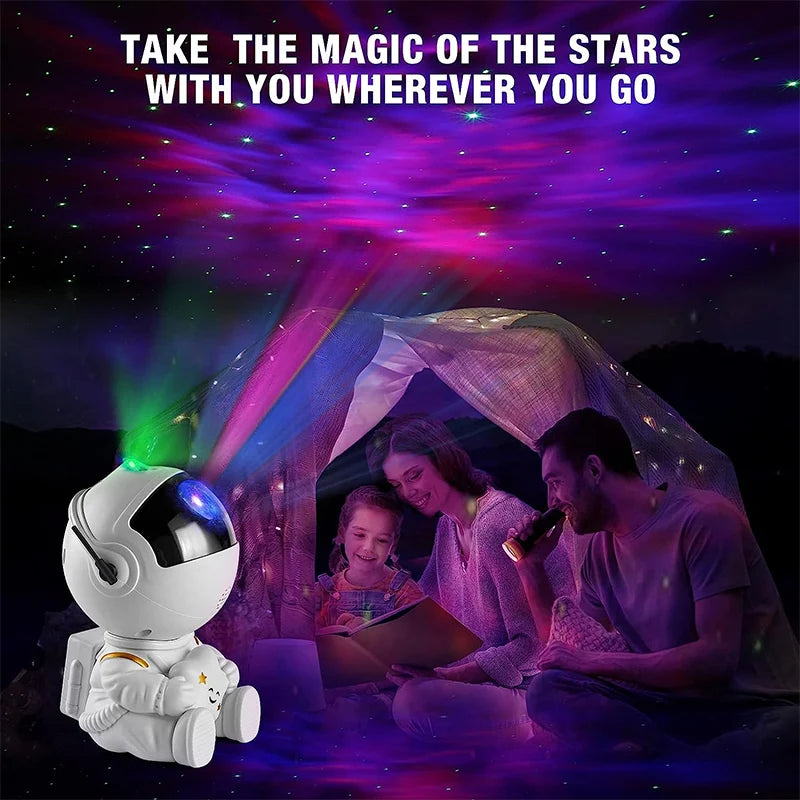 LED Astronaut Projection Light Starry Sky Atmosphere Light Galaxy Projector Night Light Desktop Decoration Light Bedroom Home Li