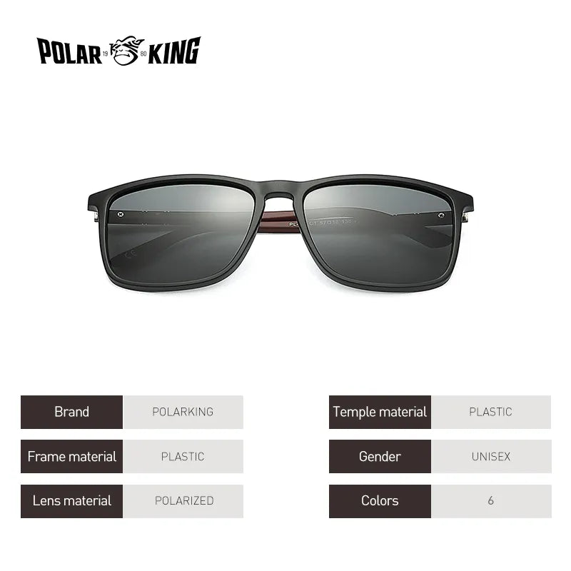 Polarking nouveau luxe lunettes de soleil polarisées hommes conduite nuances hommes lunettes de soleil Vintage voyage pêche classique lunettes de soleil 400