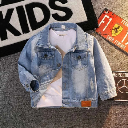 Mickey Denim Jacket For Boys Fashion Coats Children Clothing Autumn Baby Girls Clothes Outerwear Cartoon Jean Jackets Coat