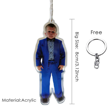 Hasbulla Magomedov Meme Acrylic Keychain Cute Mini Khabib Hasby Figure Key Holder Bag Car Hanging Decoration