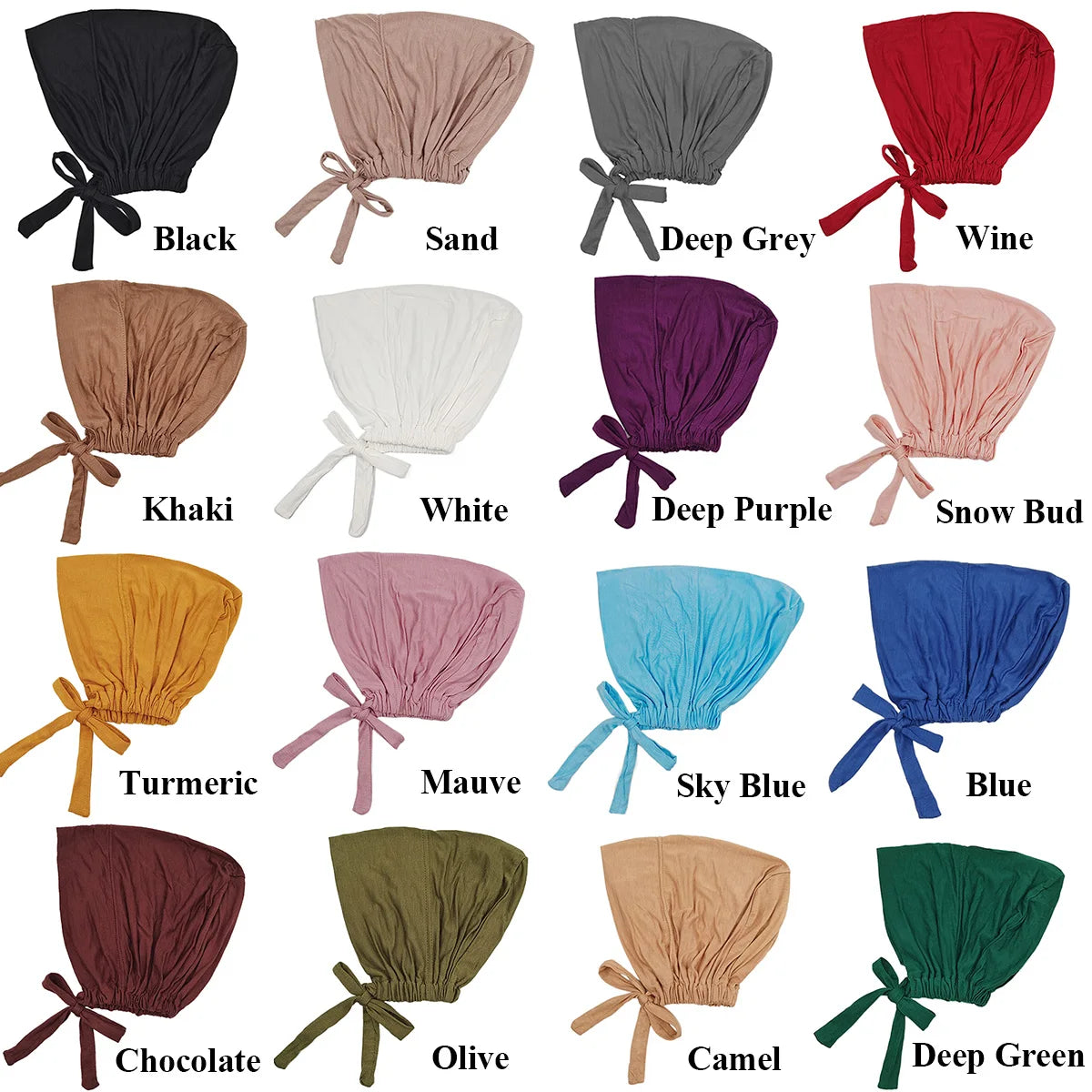 New Soft Modal Muslim Turban Hat Inner Hijab Caps Islamic Underscarf Bonnet India Hats Female Headwrap Turbante Mujer