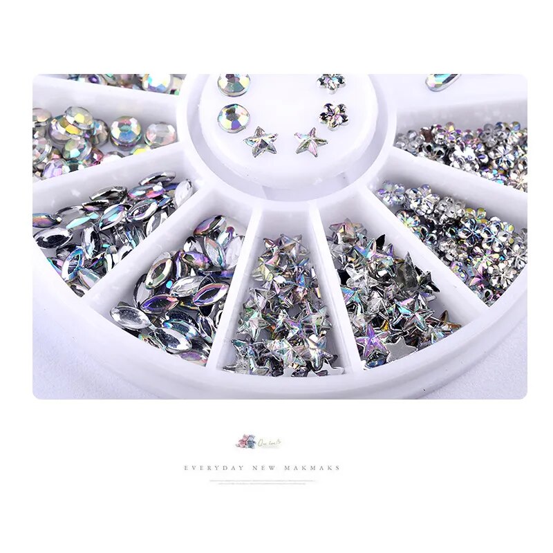 3D Butterfly Drill Flower Nail Rhinestones Crystal DIY Nail art decorations Manicure tools Accessories NRD047