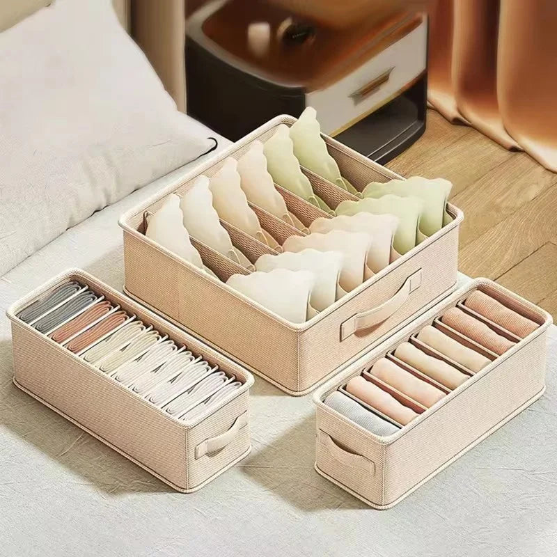 Foldable Underwear Organizer Cabinets Drawer Underwear Storage Box Hard Bra Socks Organizer Closet Clothes Storage Organizers