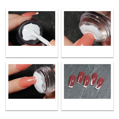 Transparent Nail Stamper With Scraper Jelly Silicone Stamp For French Nails Manicuring Kits Nail Art Stamping Tool Set