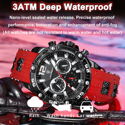 Casual Men Watch Luxury Waterproof Luminous Chronograph Date Man Wristwatch Military Quartz Men's Watches High Quality