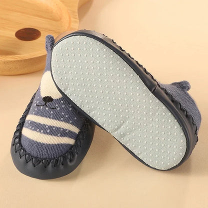 New Born Baby Socks with Rubber Soles Infant Baby Girls Boys Shoes Spring Autumn Baby Floor Socks Anti Slip Soft Sole Sock