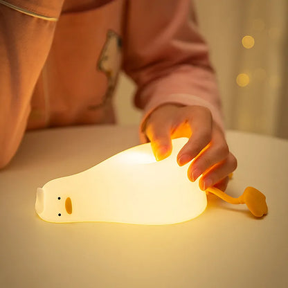 Canard veilleuses Led veilleuse canard lampe Rechargeable USB dessin animé Silicone enfants enfant chambre décoration cadeau d'anniversaire