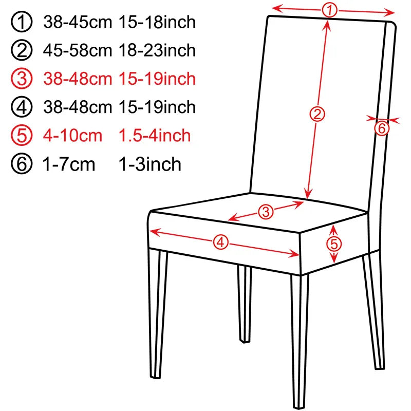 Printed Stretch Chair Cover Big Elastic Seat Chair Covers Office Chair Slipcovers Restaurant Banquet Hotel Home Decoration