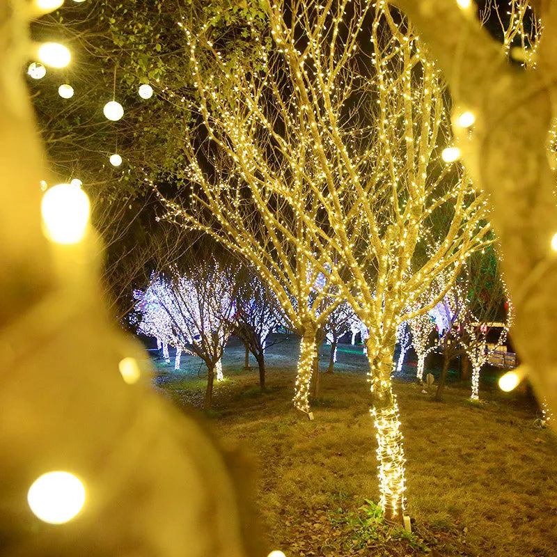 Guirlandes lumineuses Led, décorations d'arbre de noël, pour la maison, jardin, fête de mariage, décoration intérieure et extérieure, cadeaux du nouvel an