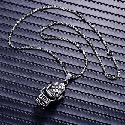 New Rock Hip Hop Punk Men's Necklace Barber Seat Pendant Swivel Chair Personality Fashion Jewelry Accessories