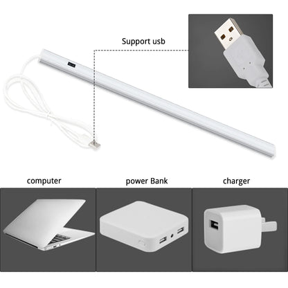 Bärbar 5V USB LED Bok Ljus Stel Bar LED Bordslampa Strip Rör Glödlampa Hand Scan Sensor För sängläsare Barn Studie