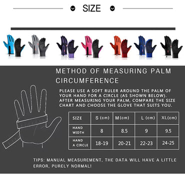 Touchscreen Warm Gloves Outdoor Cycling Driving Motorcycle Waterproof Cold Gloves Windproof Non-Slip Womens Men Winter Ski Glove