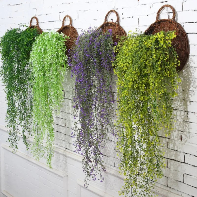 50-105CM Artificial Hanging Flower Plant Fake Vine Willow Rattan Flower Artificial Hanging Plant For Home Garden Wall Decoration