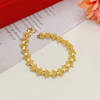 Women's Hand Bracelets Flower Heart Wide Chain Cuff Bangle Bracelet Pulsera Femme Wristband Pulsera Femme Wedding Jewelry Gifts