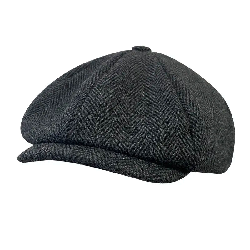 Vår Höst Klassisk Herringbon Basker Tommy Shelby Hat Retro British Newsboy Keps Gatsby Octagonal Hats