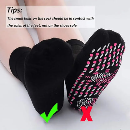 1/6Pairs Tourmaline Slimming Health Sock Winter Elastic Thermal Self-Heating Sock Health Care Socks Short Sock Magnetic Therapy