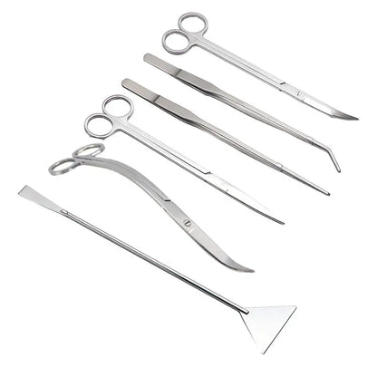 Aquarium Scissor Tweezer Tools Fish Tank Plants Wave Scissors Grass Stainless Cleaning Tools Storage Holder Aquarium Accessories