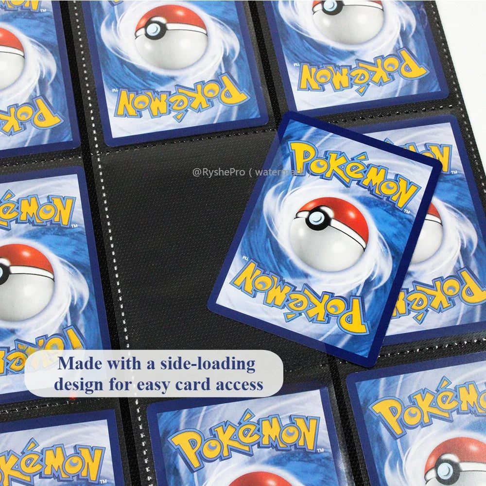 Two Side Trading 9 Sleeve Card Protectors Binder Sheet 3/11 Holes Plastic Game Card Booklet for Skylanders Pokemon Baseball Card