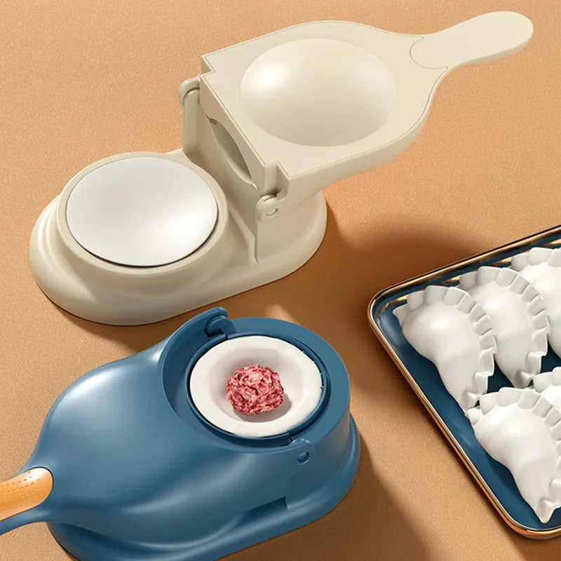 2 i 1 Dumpling Maker DIY Kit Omslagspressare Manuell arbetsbesparande Ravioli Empanadas Deg Hudformningsmaskin Köksprylar