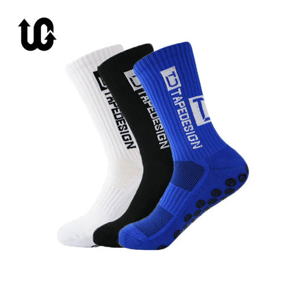 ANTI SLIP Football Socks Mid Calf Non Slip Soccer Cycling Sports Socks Mens Warm Sock EU38-45