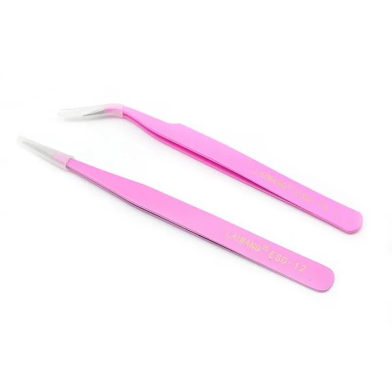 2Pcs/set Anti-static Elbow and Straight Stainless Steel Tweezers Cake Mold Sugarcraft Tool for Kitchen Bakeware Decoration