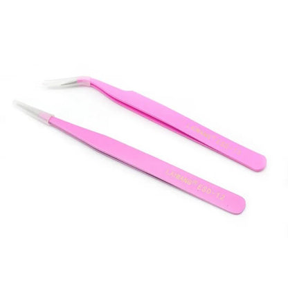 2Pcs/set Anti-static Elbow and Straight Stainless Steel Tweezers Cake Mold Sugarcraft Tool for Kitchen Bakeware Decoration