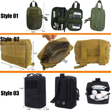 Military EDC Tactical Bag Waist Belt Pack Hunting Vest Emergency Tools Pack Outdoor Medical First Aid Kit Camping Survival Pouch