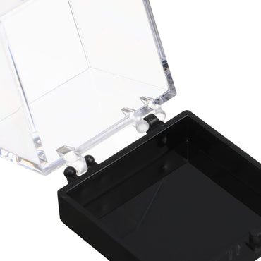 12pcs Plastic Small Standes Mineral Specimen Storage Cases Square Sample Displaying Clear Acrylic Box Specimen Collection Box