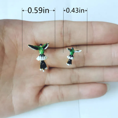 Women's Earrings 3D Hummingbird Earrings Animal Jewelry Cute Girly Ear Accessories Wedding Party Gifts