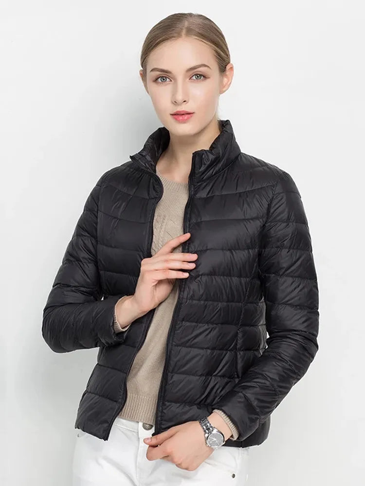 Women Winter Coat New Ultra Light White Duck Down Jacket Slim Women Winter Puffer Jacket Portable Windproof Down Coat 7XL