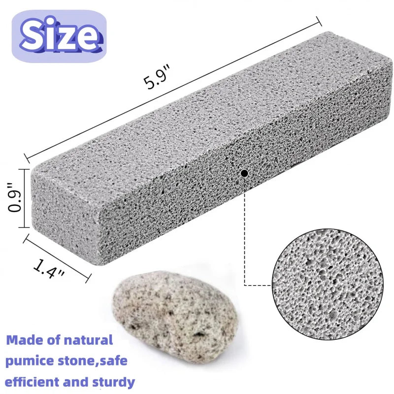 6PCS Pumice Stone Cleaning Stick Toilet Limescale Rust Stain Dirt Removal Brush Bathroom Tile Sink Household Washing Cleaner