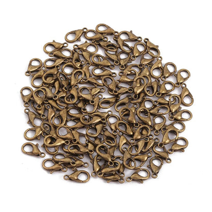 100pcs Gold Metal Lobster Clasps Bracelets Connectors Hooks Buckle Charm Materials for DIY Jewelry Making Supplies Accessories