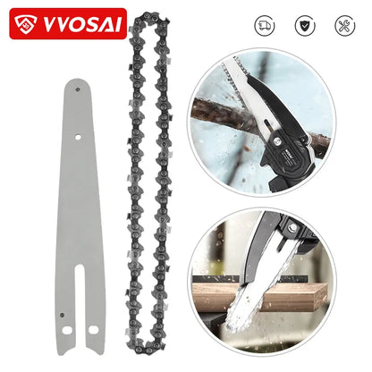 VVOSAI 4 inch 6 inch Chain Guide Electric Chainsaw Chains and Guide Used For Logging And Pruning Electric Saw Parts Garden Tool