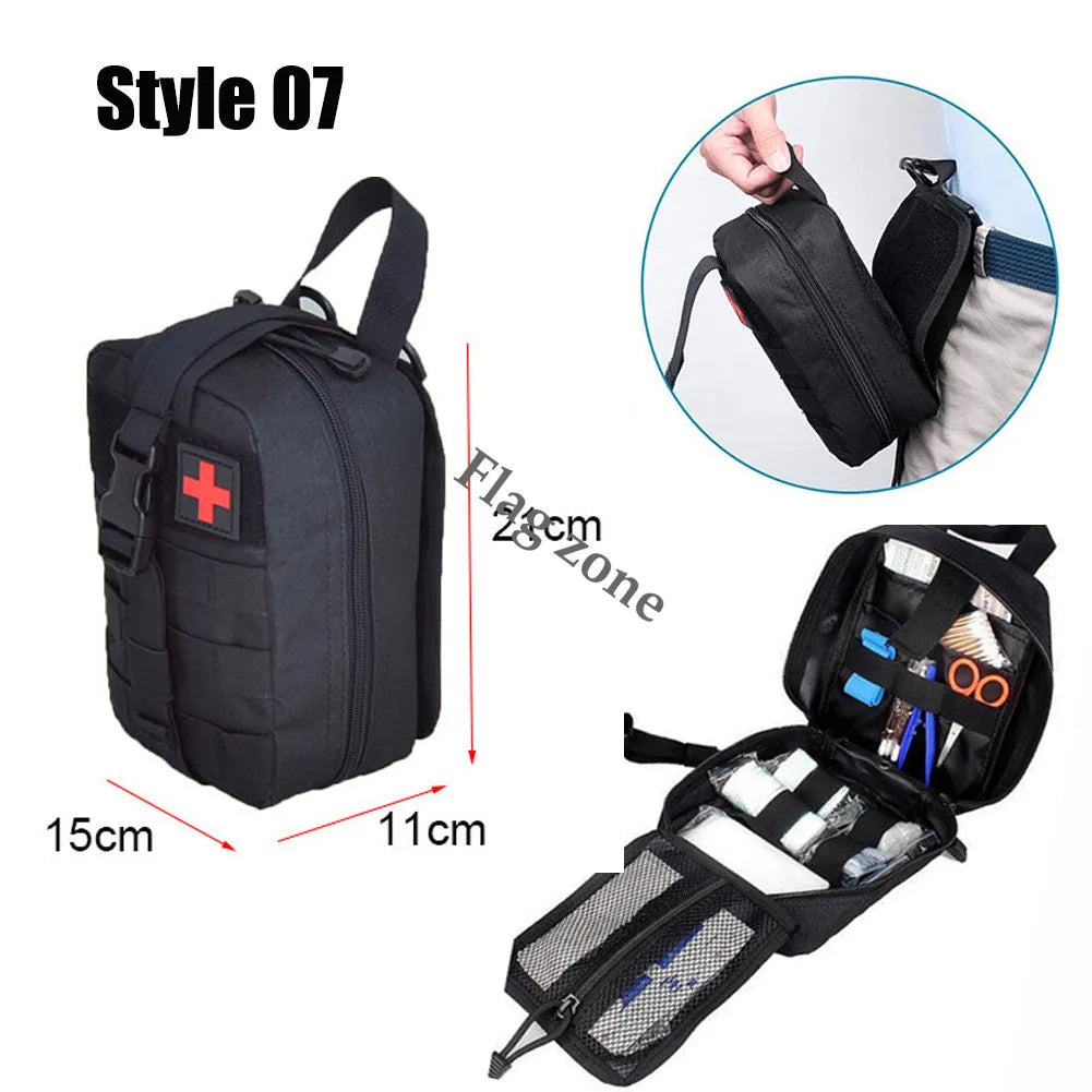 Military EDC Tactical Bag Waist Belt Pack Hunting Vest Emergency Tools Pack Outdoor Medical First Aid Kit Camping Survival Pouch