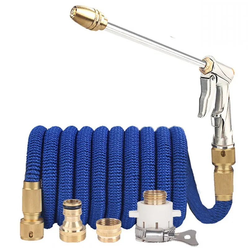 Expandable Magic Hose Pipe High-Pressure Car Wash Hose Adjustable Spray Flexible Home Garden Watering Hose Cleaning Water Gun