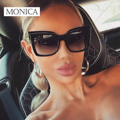 Oversized Cat Eye Sunglasses Fashion Women Shades Trending Men Gradient Sun Glasses Shades UV400 Glasses Goggles