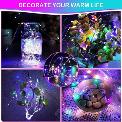 1Pack Fairy Light String Led Copper Wire String Light 1/2/3/5/10M Battery Powered For Bedroom Garden Party Wedding Decoration