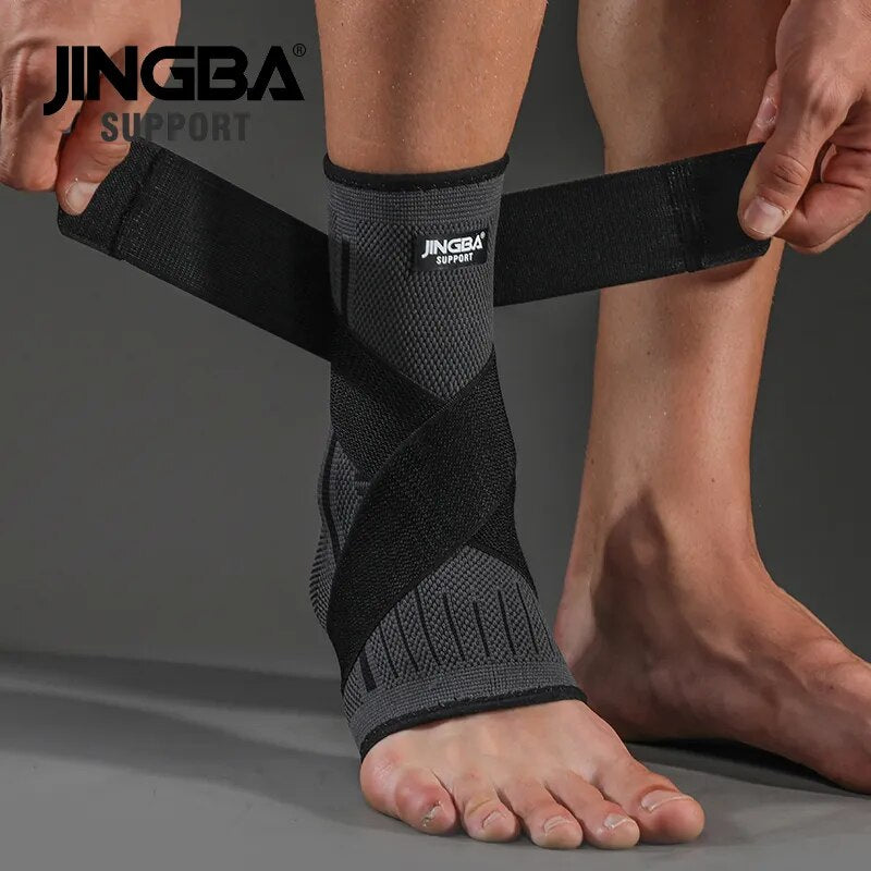 1PC Pressurized Bandage Ankle Support Ankle Brace Protector Foot Strap Elastic Belt Fitness Sports Gym Badminton Accessory