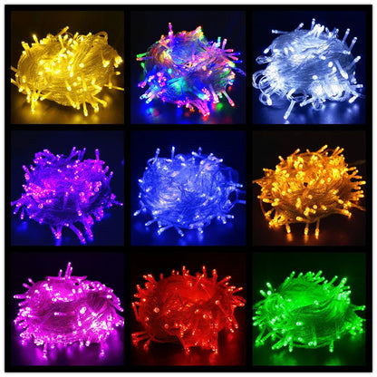 Guirlandes lumineuses Led, décorations d'arbre de noël, pour la maison, jardin, fête de mariage, décoration intérieure et extérieure, cadeaux du nouvel an