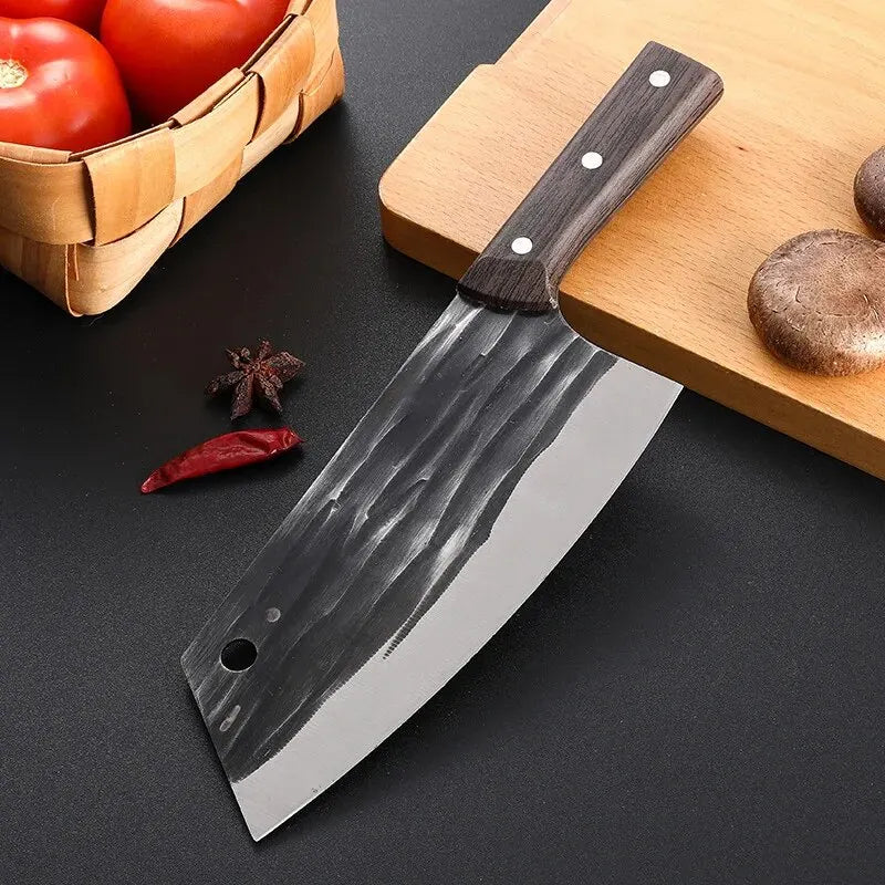 1pc Handmade Forged Kitchen Knives Kitchen Meat and Vegetable Knives Sharp Slicing Knives Traditional Kitchen Knives