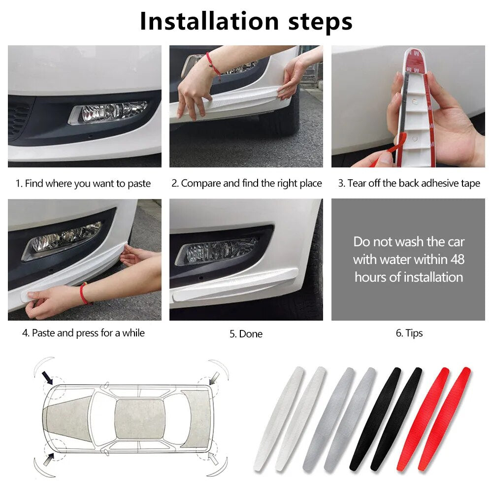 Anti Collision Car Bumper Guard Strip Car Sticker Door Edge Guards Trim Molding Protection Strip Scratch Protector Car Crash Bar