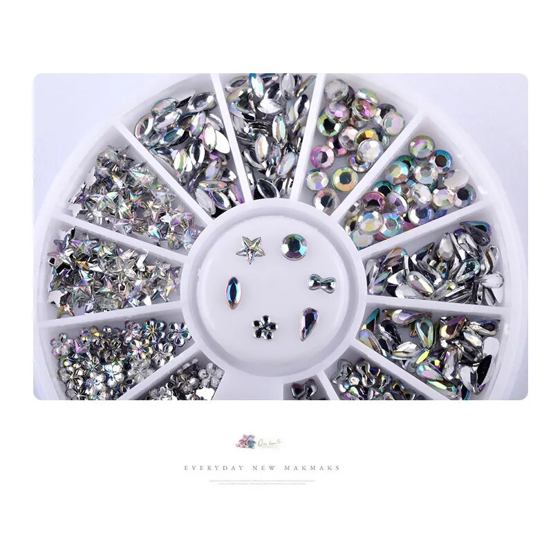 3D Butterfly Drill Flower Nail Rhinestones Crystal DIY Nail art decorations Manicure tools Accessories NRD047