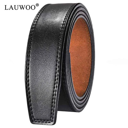 100% cuir de vache sans boucle 3.5cm de large ceinture en cuir véritable sans boucle automatique sangle concepteur ceintures hommes de haute qualité