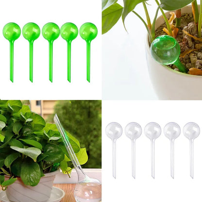 Distributeur d'eau automatique pour plantes, 5 pièces, boule en plastique à arrosage automatique, pour fleurs d'intérieur et d'extérieur, canettes d'eau, pot de fleurs, dispositif d'irrigation goutte à goutte