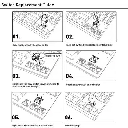 Outemu Switch Mekanisk tangentbordsomkopplare 3Pin Clicky Linjär Taktil Tysta Switchar RGB LED SMD Gaming kompatibel med MX Switch