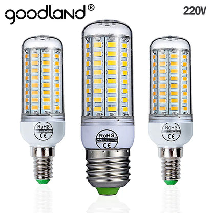 E27 LED Lamp E14 LED Bulb SMD5730 220V Corn Bulb 24 36 48 56 69 72LEDs Chandelier Candle LED Light For Home Ampoule