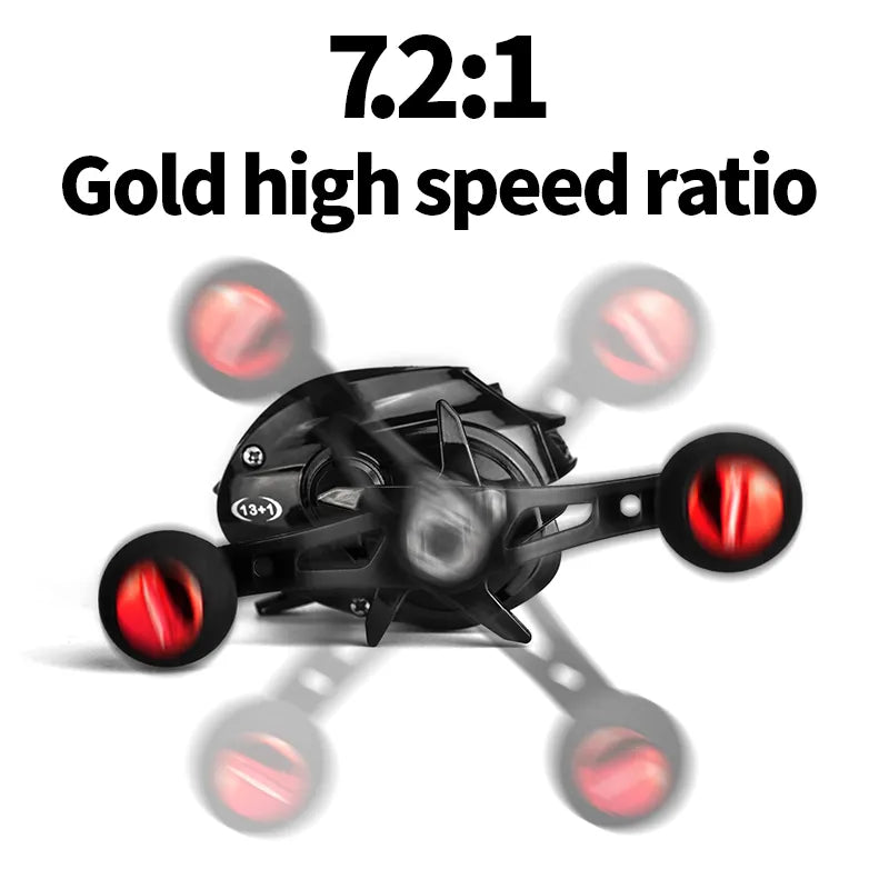 Baitcasting Reel 6.3/7.2:1 8KG Max Drag Fishing Reel For Bass in ocean environment 48 Hours Reel Fishing Accessories