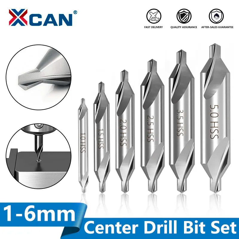 Forets centraux combinés HSS, fraises à 60 degrés, jeu de mèches d'angle 1.0mm 1.5mm 2.0mm 2.5mm 3.5mm 5mm, foret à métal