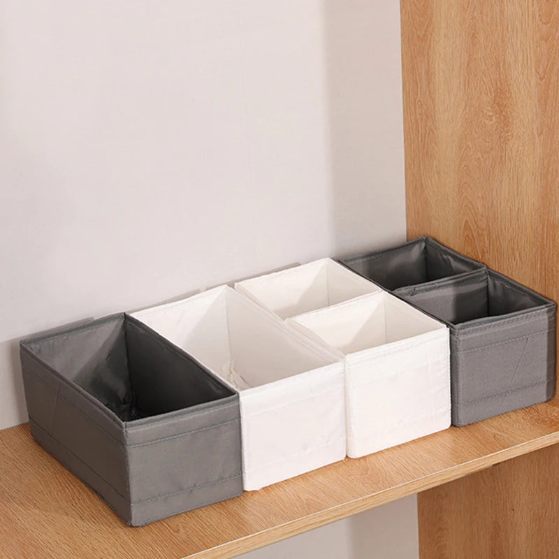 3/6PCS Closet Organizer for Clothes Underwear Storage Box Bra Socks Foldable Closet Drawer Organizer Multifunction Toy Basket