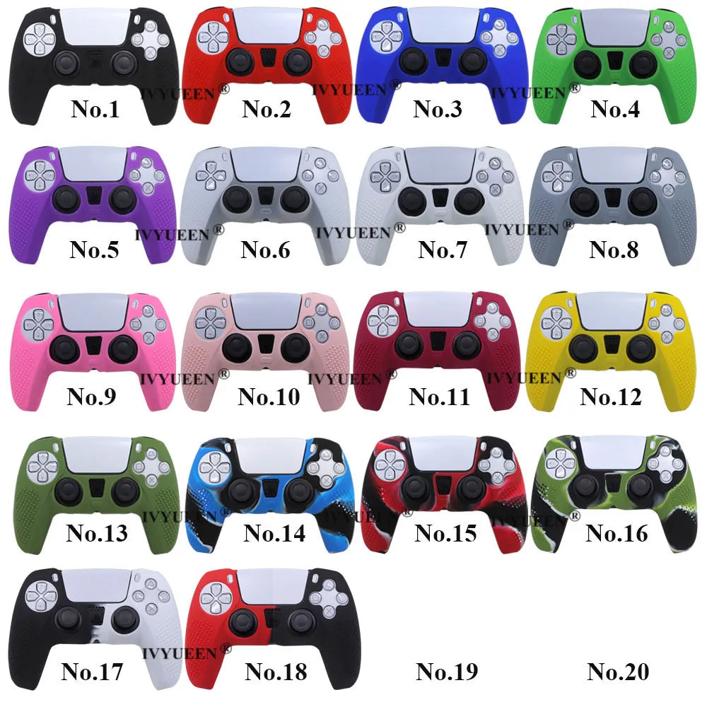 IVYUEEN – housse de protection antidérapante en Silicone, pour Sony PlayStation Dualshock 5 PS5, coque de manette, capuchon de poignée pour DualSense